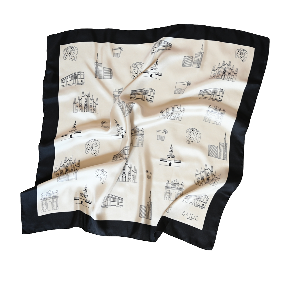Foulard Milano | 70cm - Whipped Cream Saide Milano