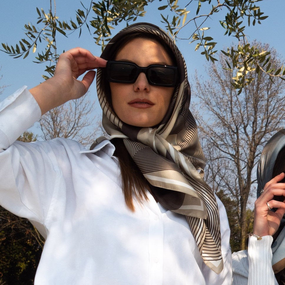 Foulard SAIDE | 90cm - Dark Brown Saide Milano