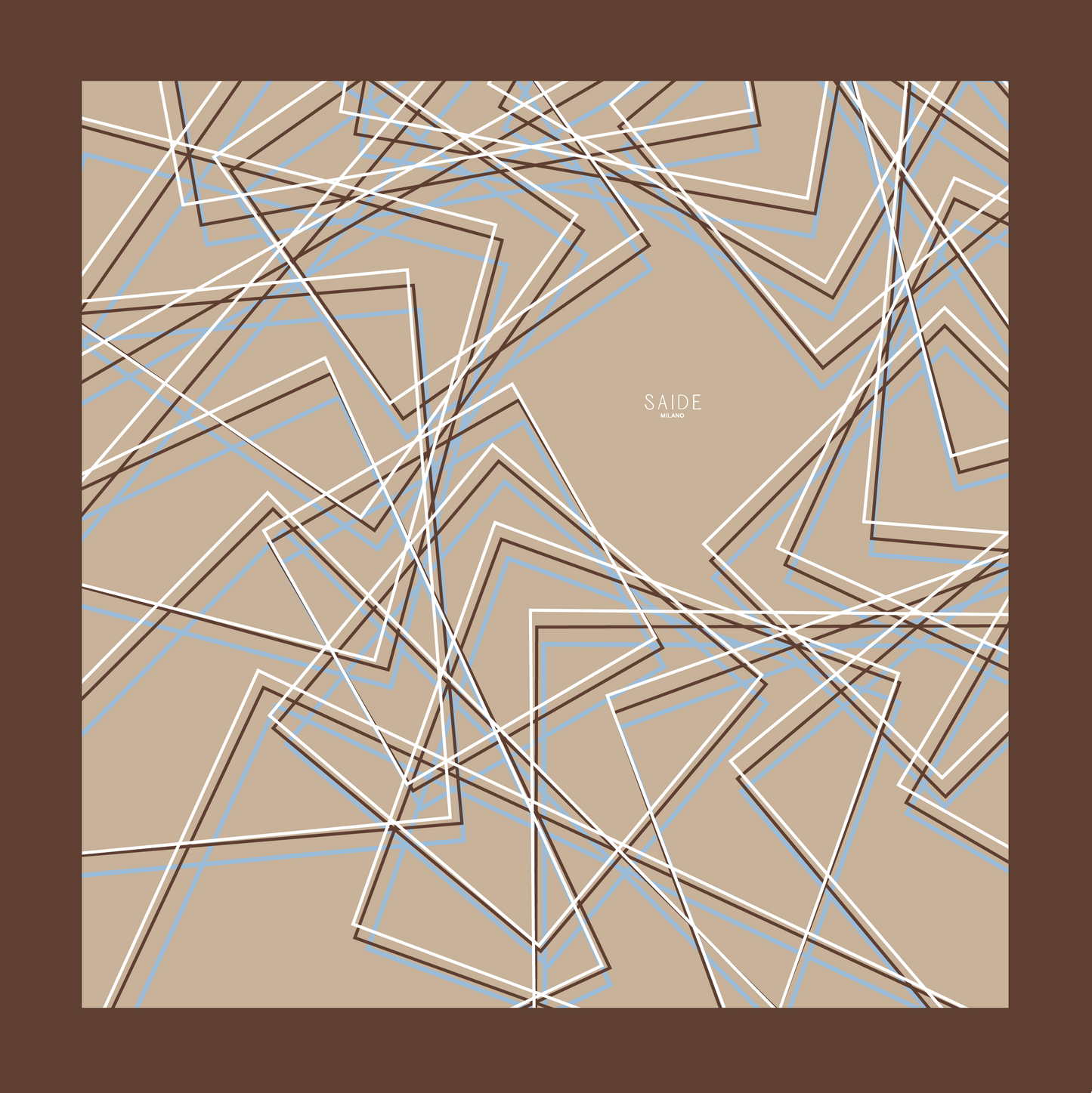 Foulard Square | 90cm - Cappuccino Saide Milano