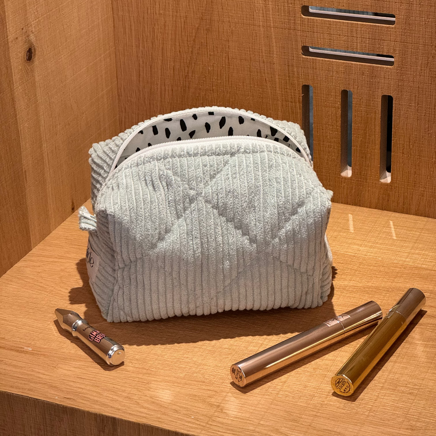 Beauty Case - Velluto + iniziali mini