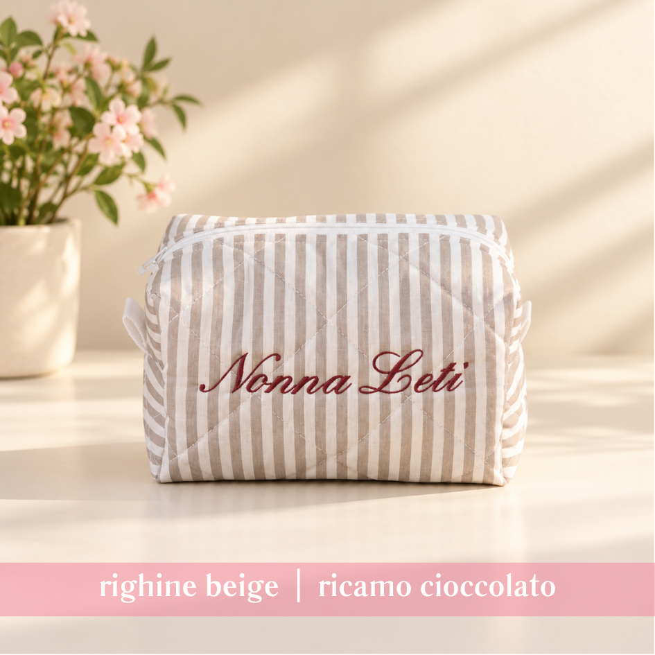 Beauty Case personalizzato scritte