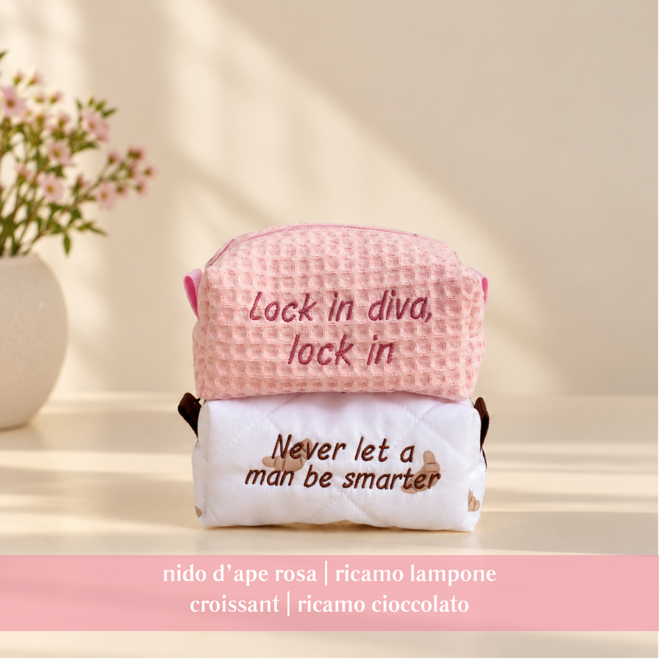 Beauty Case personalizzato scritte