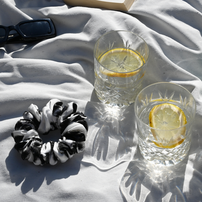 Flower Scrunchie - Anemone bianco Saide Milano