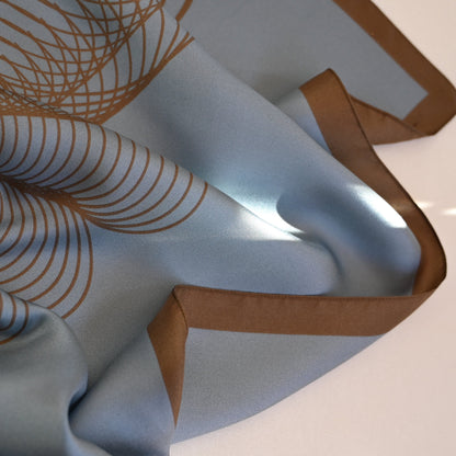 Foulard Butterfly | 90cm - Black & Lightblue Saide Milano