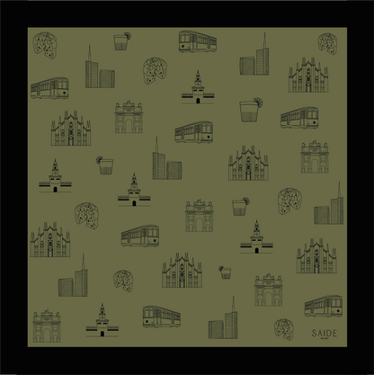 Foulard Milano | 70cm - Olive Saide Milano