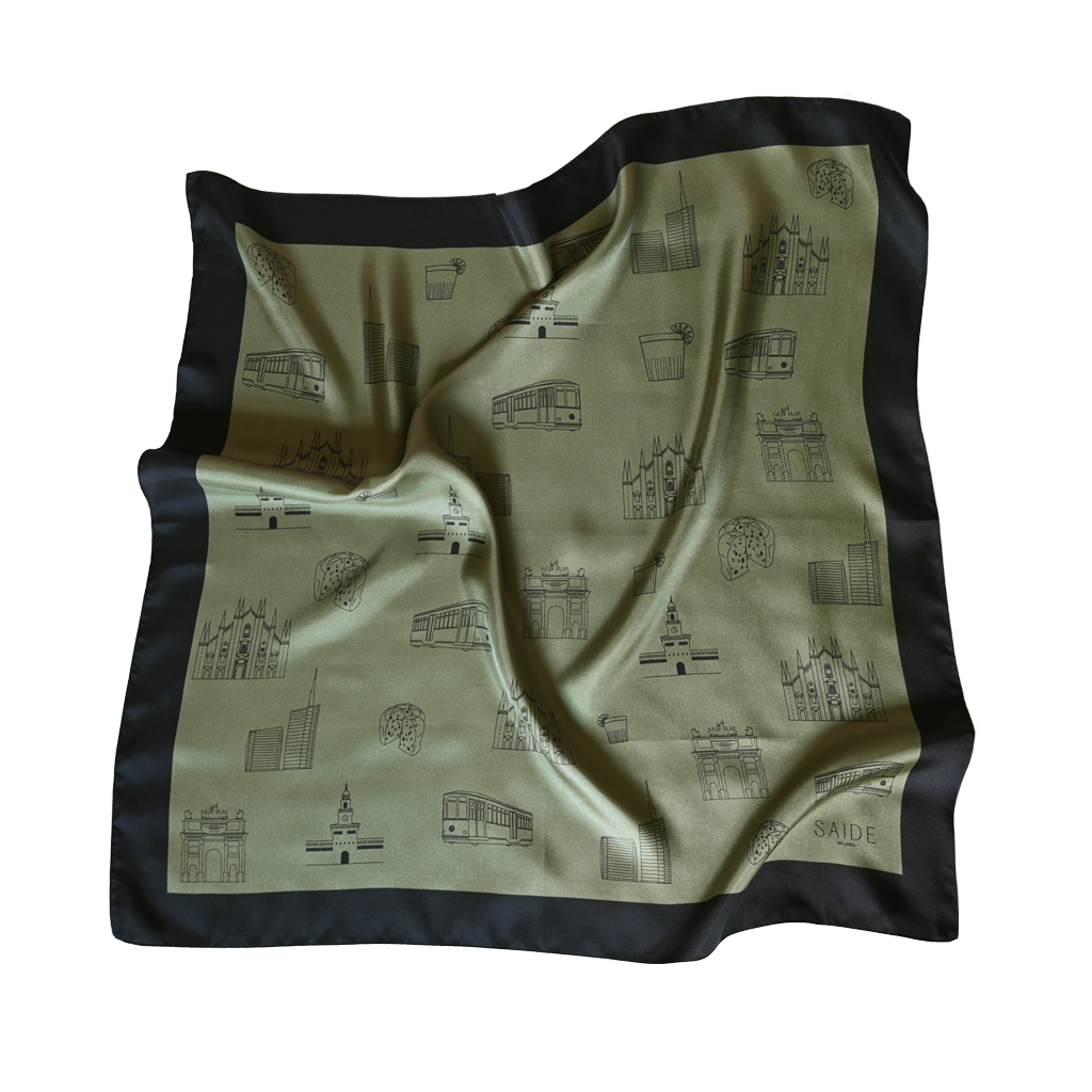 Foulard Milano | 70cm - Olive Saide Milano