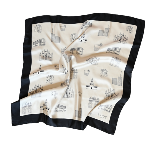 Foulard Milano | 70cm - Whipped Cream Saide Milano