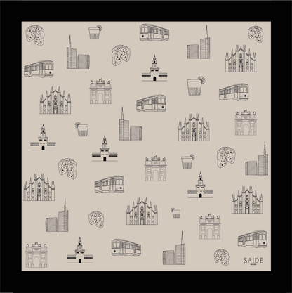 Foulard Milano | 70cm - Whipped Cream Saide Milano