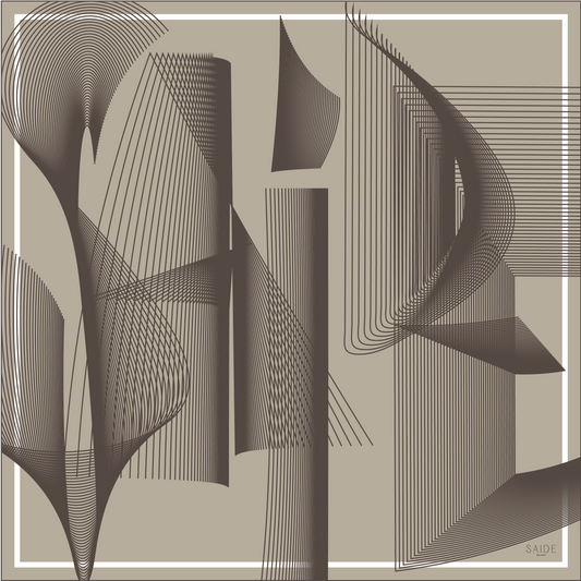 Foulard SAIDE | 90cm - Dark Brown Saide Milano