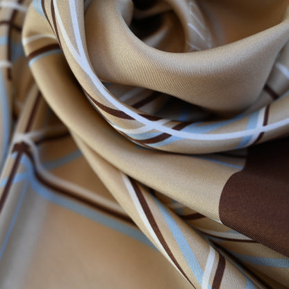 Foulard Square | 90cm - Cappuccino Saide Milano