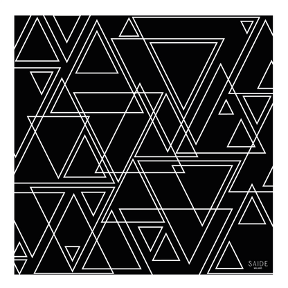 Foulard Triangle | 70cm - Black Saide Milano