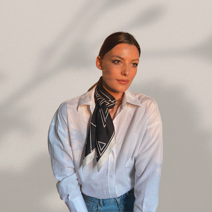 Foulard Triangle | 70cm - Black Saide Milano