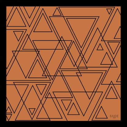 Foulard Triangle | 70cm - Tomato Cream Saide Milano