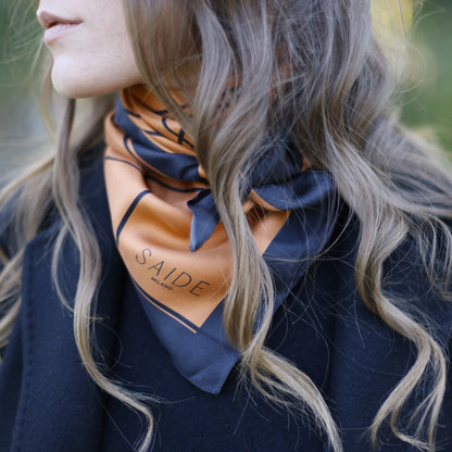 Foulard Triangle | 70cm - Tomato Cream Saide Milano