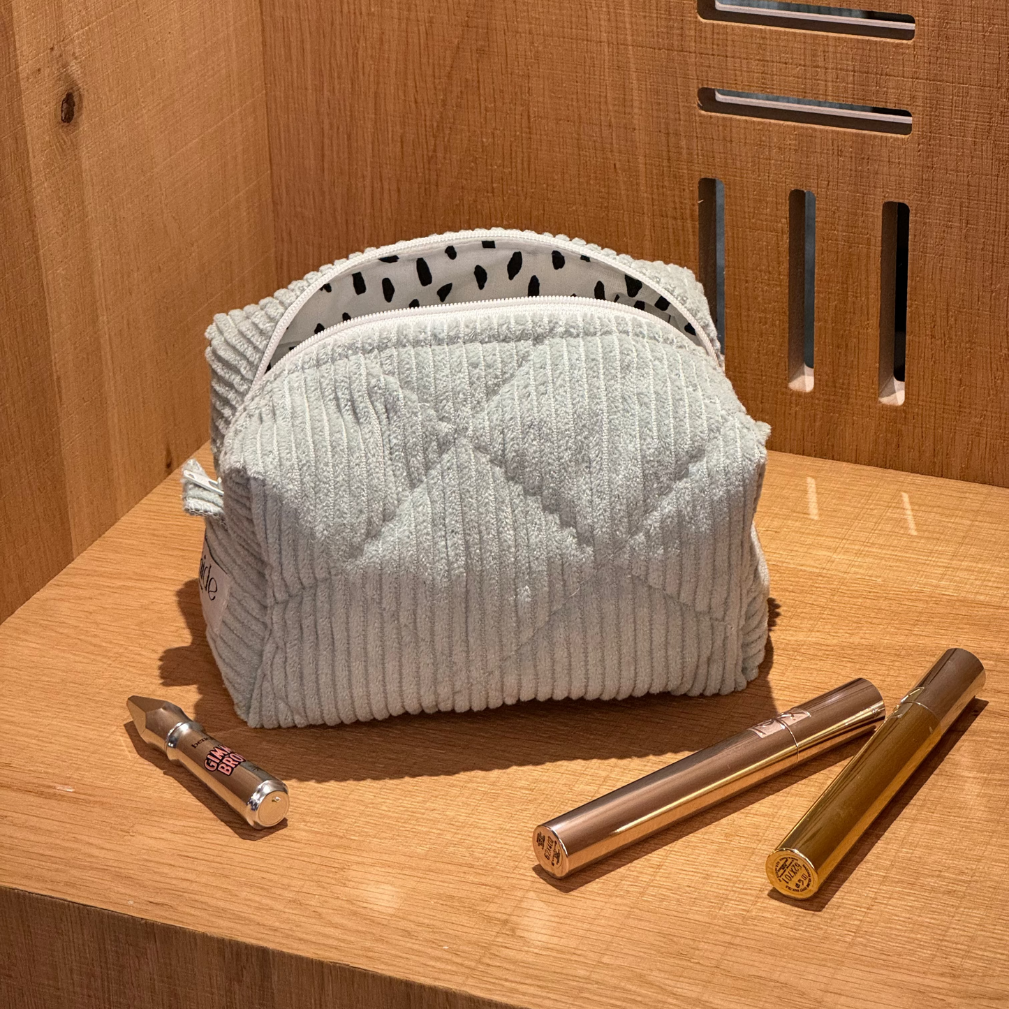 Beauty Case - Velluto + iniziali MAXI