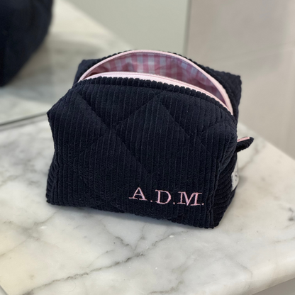 Beauty Case - Velluto + iniziali mini