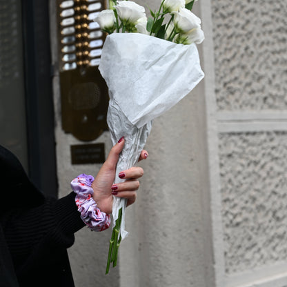 Scrunchie - Viola e Rosso Saide Milano