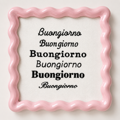 Flat Pouch personalizzata scritta